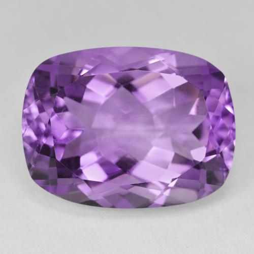 19.50ct 자연스러운 미디엄 바이올렛 자수정, 방석, VVS-VS