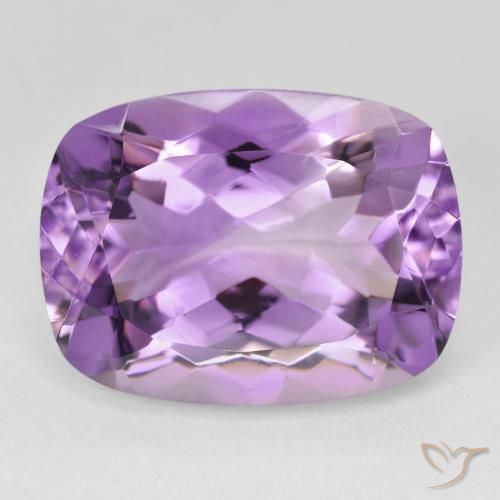 19.13ct 자연스러운 분홍빛이 도는 보라색 자수정, 방석, VVS