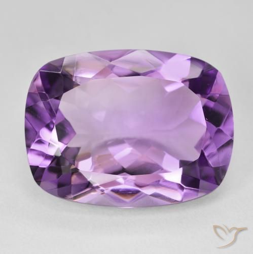16.52ct 자연스러운 라이트 미디엄 바이올렛 자수정, 방석, VVS