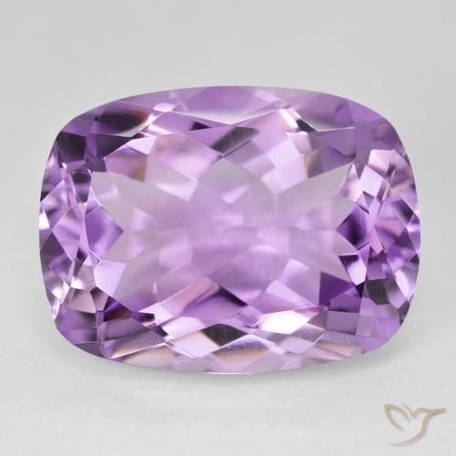 18.75ct 자연스러운 분홍빛이 도는 보라색 자수정, 방석, VVS