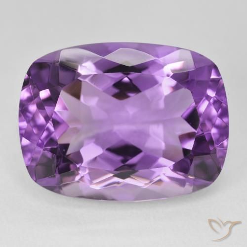 19.53ct 자연스러운 라이트 미디엄 바이올렛 자수정, 방석, VVS