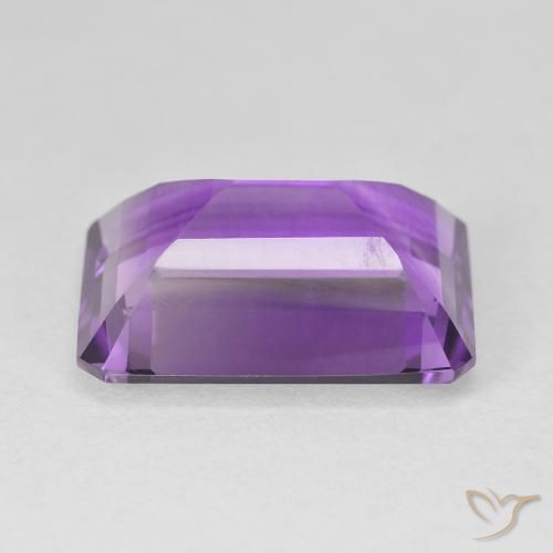 14.38캐럿 천연 비비드 바이올렛 자수정, 에메랄드 컷, VVS-VS