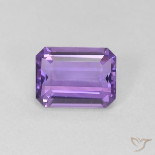 2.34ct 자연스러운 딥 바이올렛 자수정, 에메랄드 컷, VVS