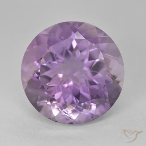 14.12ct 자연스러운 미디엄 핑크 바이올렛 자수정, 둥근, VVS