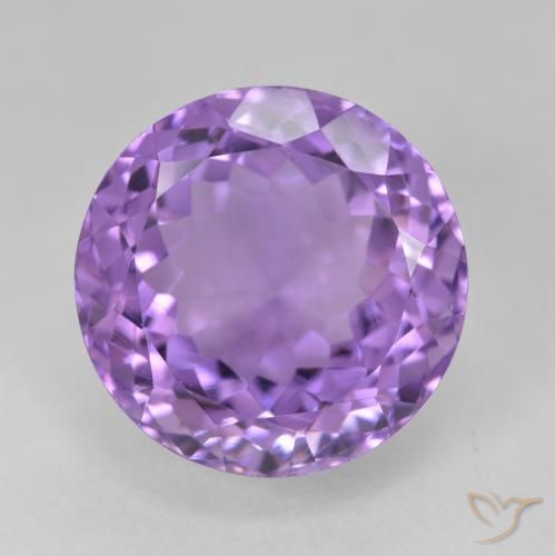 16.48ct 자연스러운 미디엄 바이올렛 자수정, 둥근, VVS