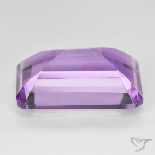 18.56캐럿 천연 Medium Light Purplish-Violet 자수정, 옥타곤 / 에메랄드 컷, VVS