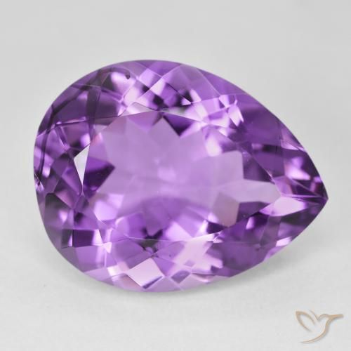 16.83ct 자연스러운 Medium Dark-Violet 자수정, 배 모양, VVS