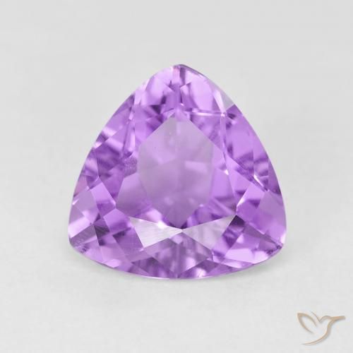 2.90ct 자연스러운 밝은 분홍빛이 도는 보라색 자수정, 일조, VS