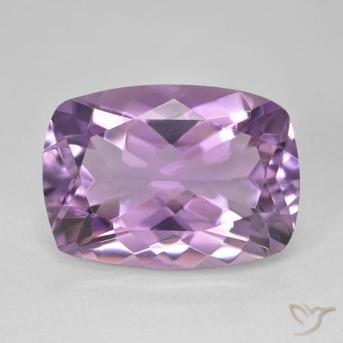 13.24ct 자연스러운 미디엄 핑크 바이올렛 자수정, 방석, VVS
