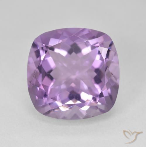 12.90ct 자연스러운 분홍빛이 도는 보라색 자수정, 방석, VVS