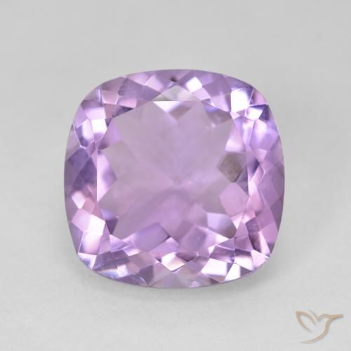 11.31ct 자연스러운 분홍빛이 도는 보라색 자수정, 방석, VVS-VS