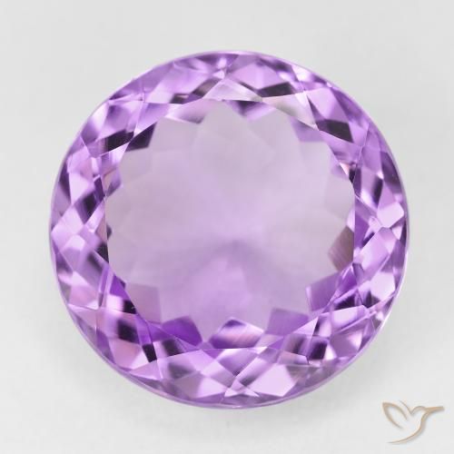 13.78ct 자연스러운 미디엄 바이올렛 자수정, 둥근, VVS