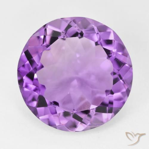 10.14ct 자연스러운 미디엄 핑크빛이 도는 바이올렛 자수정, 둥근, VVS