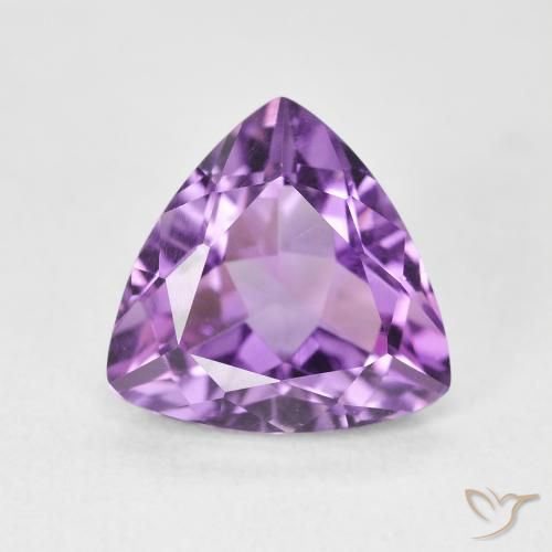 2.96ct 자연스러운 분홍빛이 도는 보라색 자수정, 일조, VVS