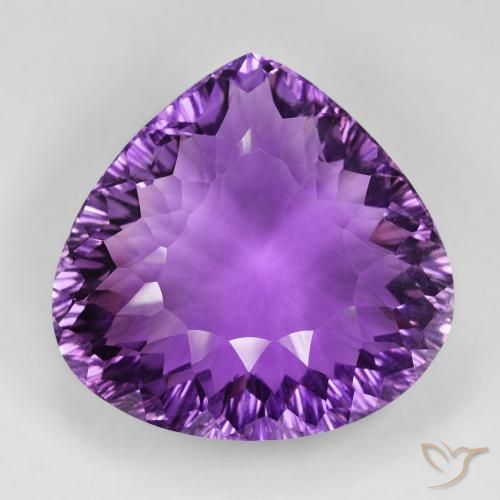 105.35ct 자연스러운 미디엄 퍼플리쉬 바이올렛 자수정, 배 모양, VVS