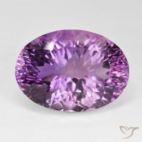 53.31ct 자연스러운 미디엄 바이올렛 자수정, 타원형, VVS