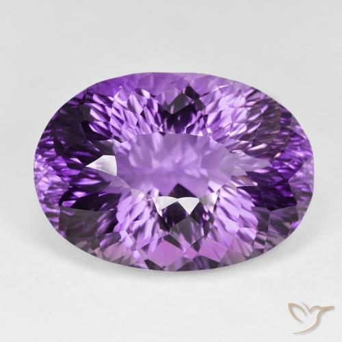 65.58ct 자연스러운 미디엄 바이올렛 자수정, 타원형, VVS