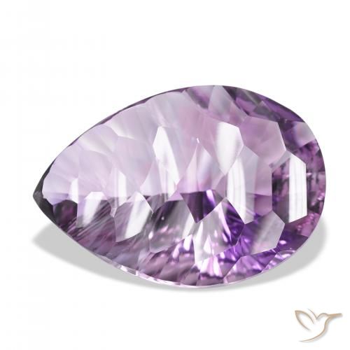 46.00ct 자연스러운 라이트 미디엄 바이올렛 자수정, 배 모양, VVS