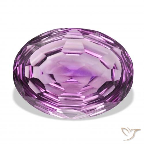68.95ct 자연스러운 라이트 미디엄 바이올렛 자수정, 타원형, VVS