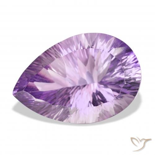 46.32ct 자연스러운 라이트 미디엄 바이올렛 자수정, 배 모양, VVS