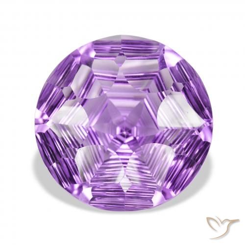 33.22ct 자연스러운 미디엄 퍼플리쉬 바이올렛 자수정, 둥근, VVS