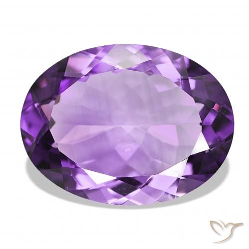 14.63ct 미디엄 바이올렛 자수정, 타원형, IF
