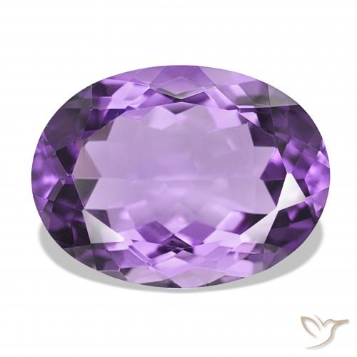16.40ct 비비드 바이올렛 자수정, 타원형, IF