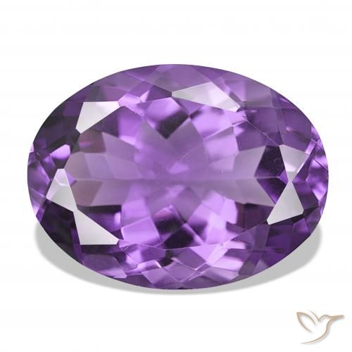 17.27ct 미디엄 바이올렛 자수정, 타원형, IF