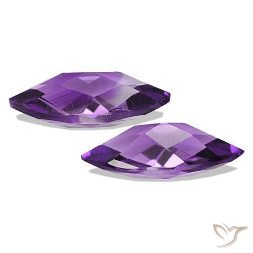 0.95캐럿 천연 Medium Dark-Violet 아메시스트 보석, 마퀴즈, 8.2×4.1 mm, VVS-VS
