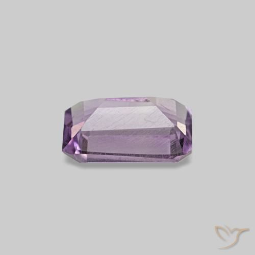 0.49캐럿 천연 연한 핑크빛 바이올렛 아메시스트, 에메랄드 컷, 6.1×4 mm, VS