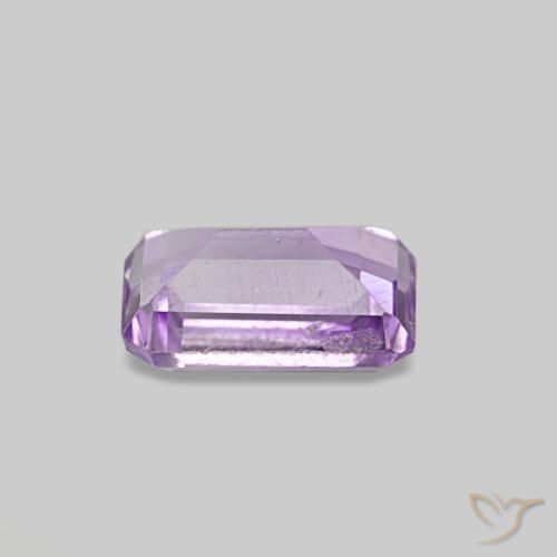 0.55캐럿 천연 미디엄 바이올렛 아메시스트, 에메랄드 컷, 6×4.2 mm, VS