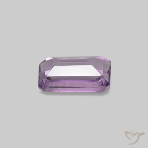 0.31캐럿 천연 보랏빛 바이올렛 아메시스트, 에메랄드 컷, 5.1×3.1 mm, VS
