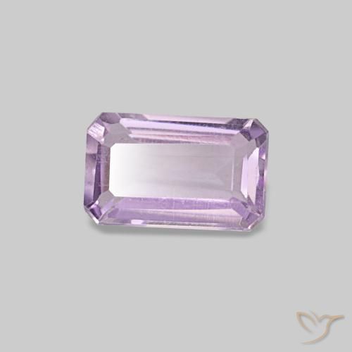 0.28캐럿 천연 연한 핑크빛 바이올렛 아메시스트, 에메랄드 컷, 5.1×3.2 mm, VS