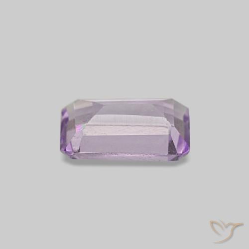 0.28캐럿 천연 연한 핑크빛 바이올렛 아메시스트, 에메랄드 컷, 5.1×3.2 mm, VS
