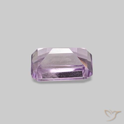 0.57캐럿 천연 미디엄 바이올렛 아메시스트, 에메랄드 컷, 5.9×4.1 mm, VS