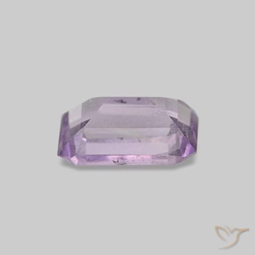 0.52캐럿 천연 미디엄 바이올렛 아메시스트, 에메랄드 컷, 6.2×4.1 mm, VS
