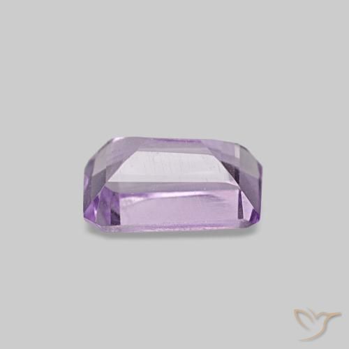 0.49캐럿 천연 난초 아메시스트, 에메랄드 컷, 5.8×4 mm, VS-SI