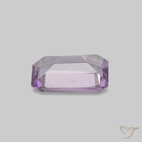 0.48캐럿 천연 난초 아메시스트, 에메랄드 컷, 6.1×4.1 mm, VS-SI