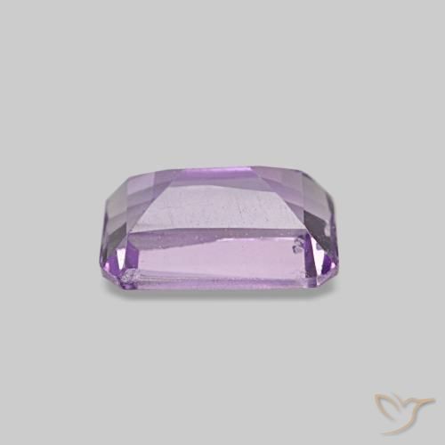 0.44캐럿 천연 난초 아메시스트, 에메랄드 컷, 5.8×3.8 mm, SI