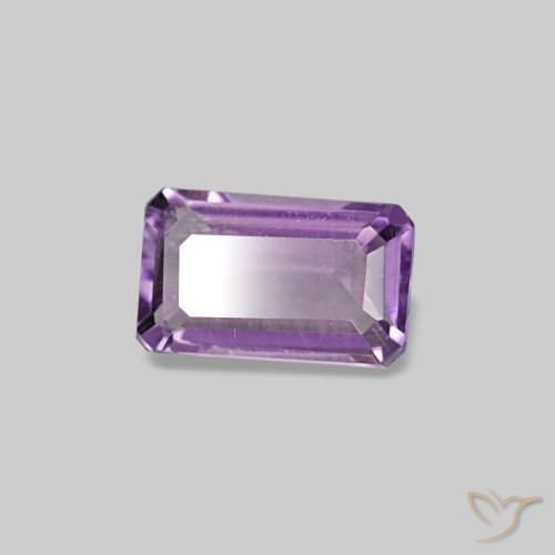 0.29캐럿 천연 미디엄 바이올렛 아메시스트, 에메랄드 컷, 5.2×3.1 mm, VS-SI