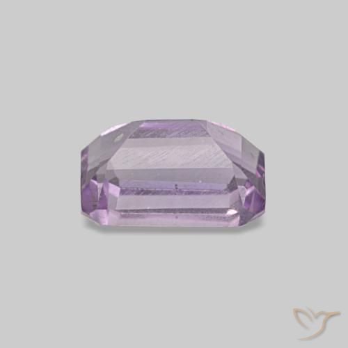 0.60캐럿 천연 Medium Light-Violet 아메시스트, 에메랄드 컷, 6×4 mm, VS