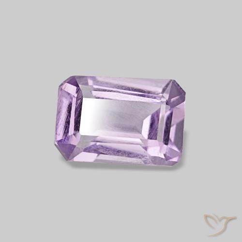 0.49캐럿 천연 Medium Light-Violet 아메시스트, 에메랄드 컷, 6×4.1 mm, VS