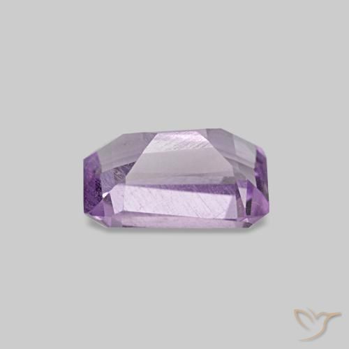 0.49캐럿 천연 Medium Light-Violet 아메시스트, 에메랄드 컷, 6×4.1 mm, VS