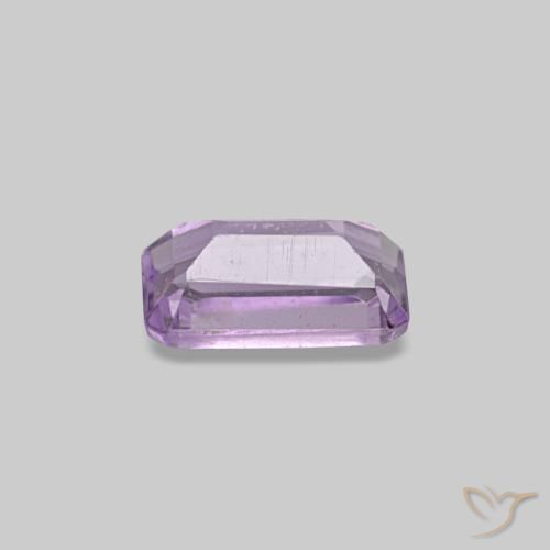 0.30캐럿 천연 미디엄 바이올렛 핑크 아메시스트, 에메랄드 컷, 5.1×3.2 mm, VS