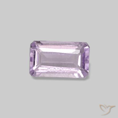 0.28캐럿 천연 난초 아메시스트, 에메랄드 컷, 5.1×3.1 mm, VS-SI