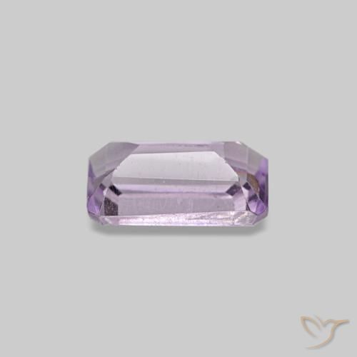 0.28캐럿 천연 난초 아메시스트, 에메랄드 컷, 5.1×3.1 mm, VS-SI