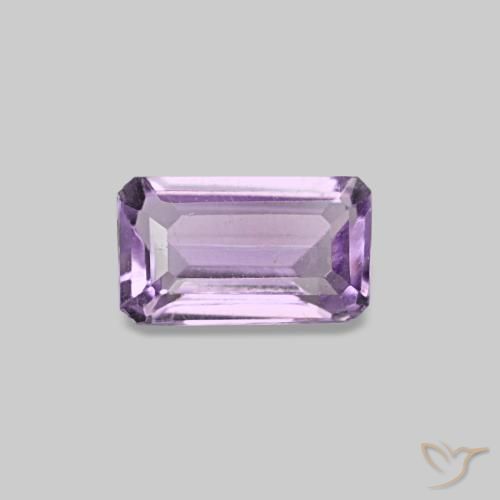0.24캐럿 천연 난초 아메시스트, 에메랄드 컷, 5.1×3 mm, VS-SI