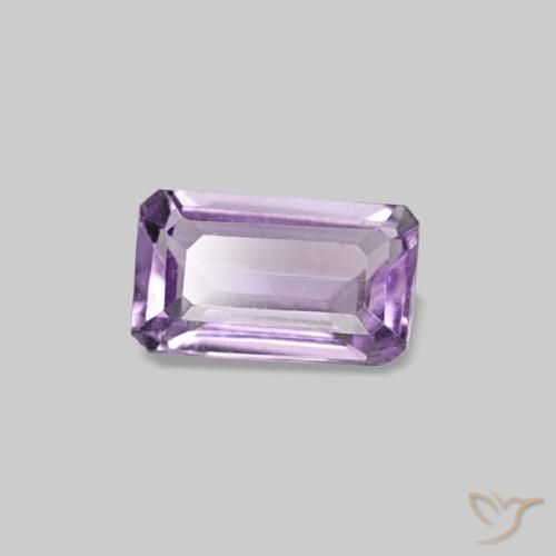 0.24캐럿 천연 난초 아메시스트, 에메랄드 컷, 5.1×3 mm, VS-SI