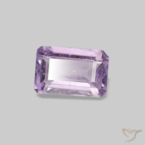 0.46캐럿 천연 미디엄 바이올렛 아메시스트, 에메랄드 컷, 6×3.9 mm, VS-SI