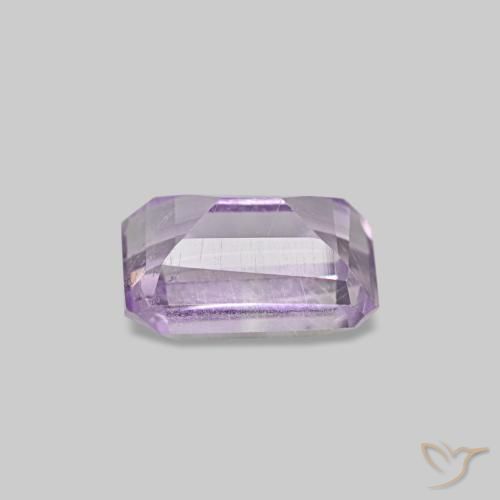 0.63캐럿 천연 난초 아메시스트, 에메랄드 컷, 6×4 mm, VS-SI